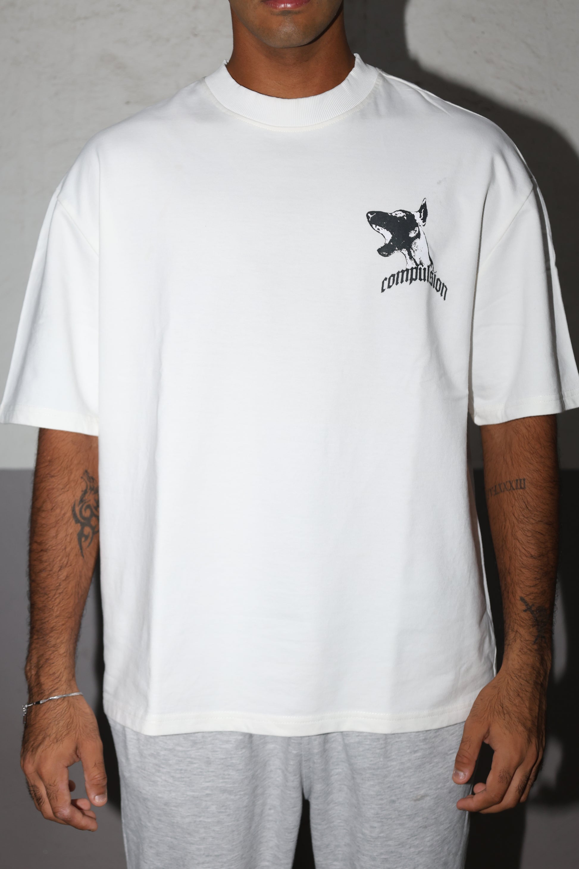 The Trihowl Tee - White dog tee