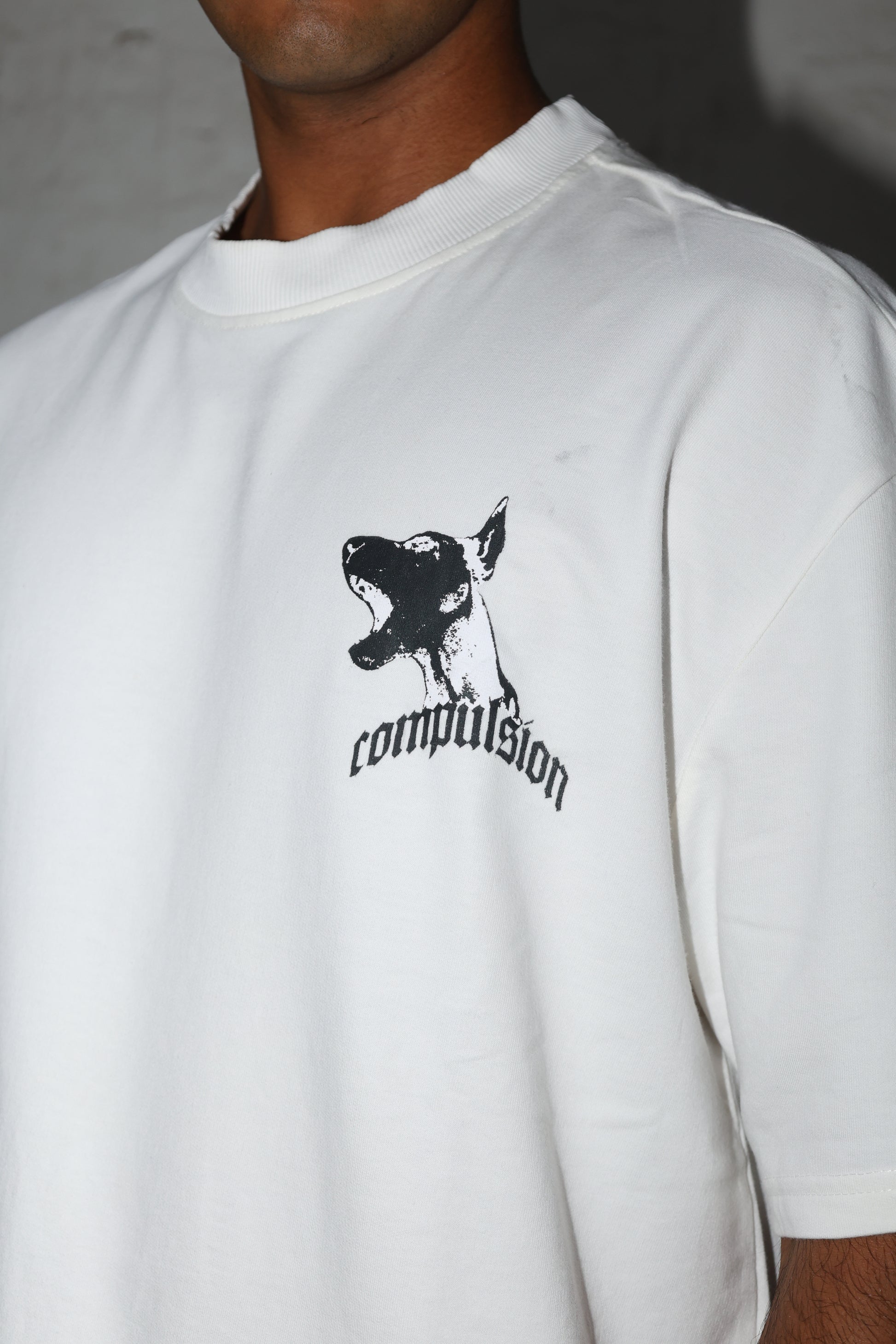 The Trihowl Tee - White dog tee