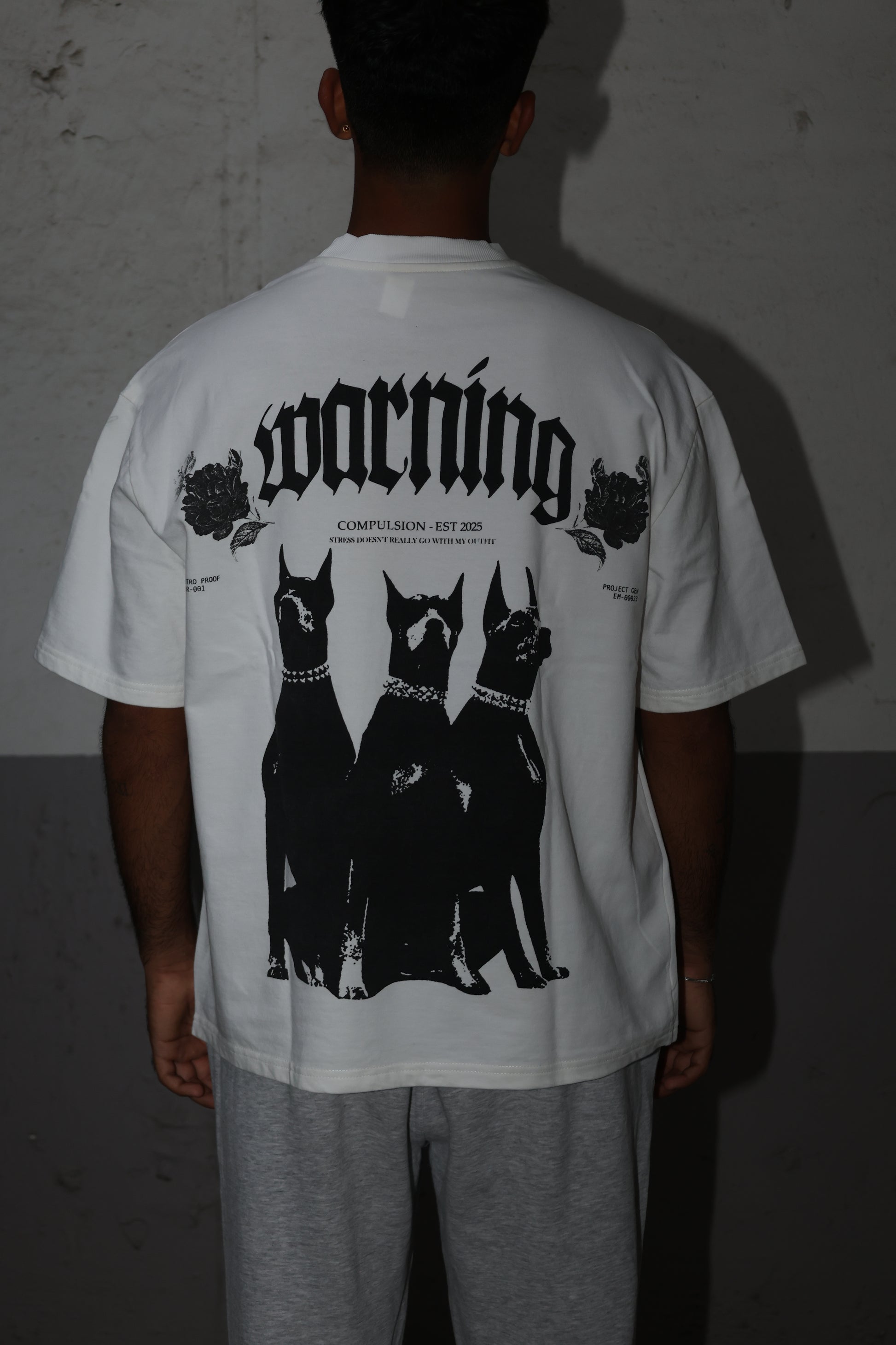 The Trihowl Tee - White dog tee