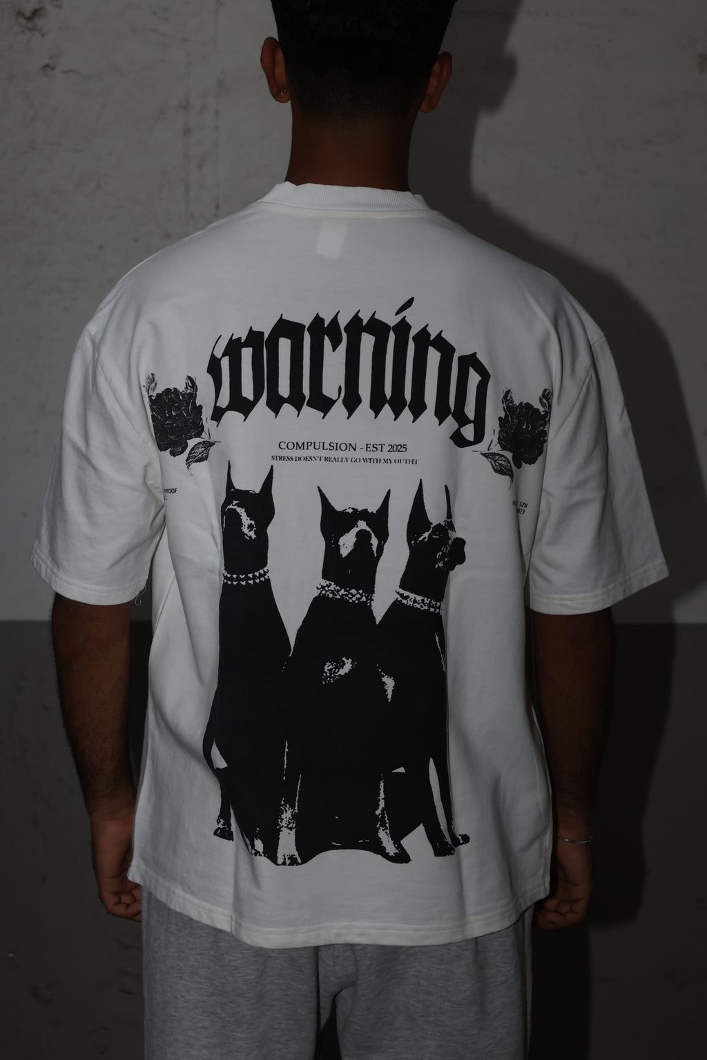 The Trihowl Tee - White dog tee