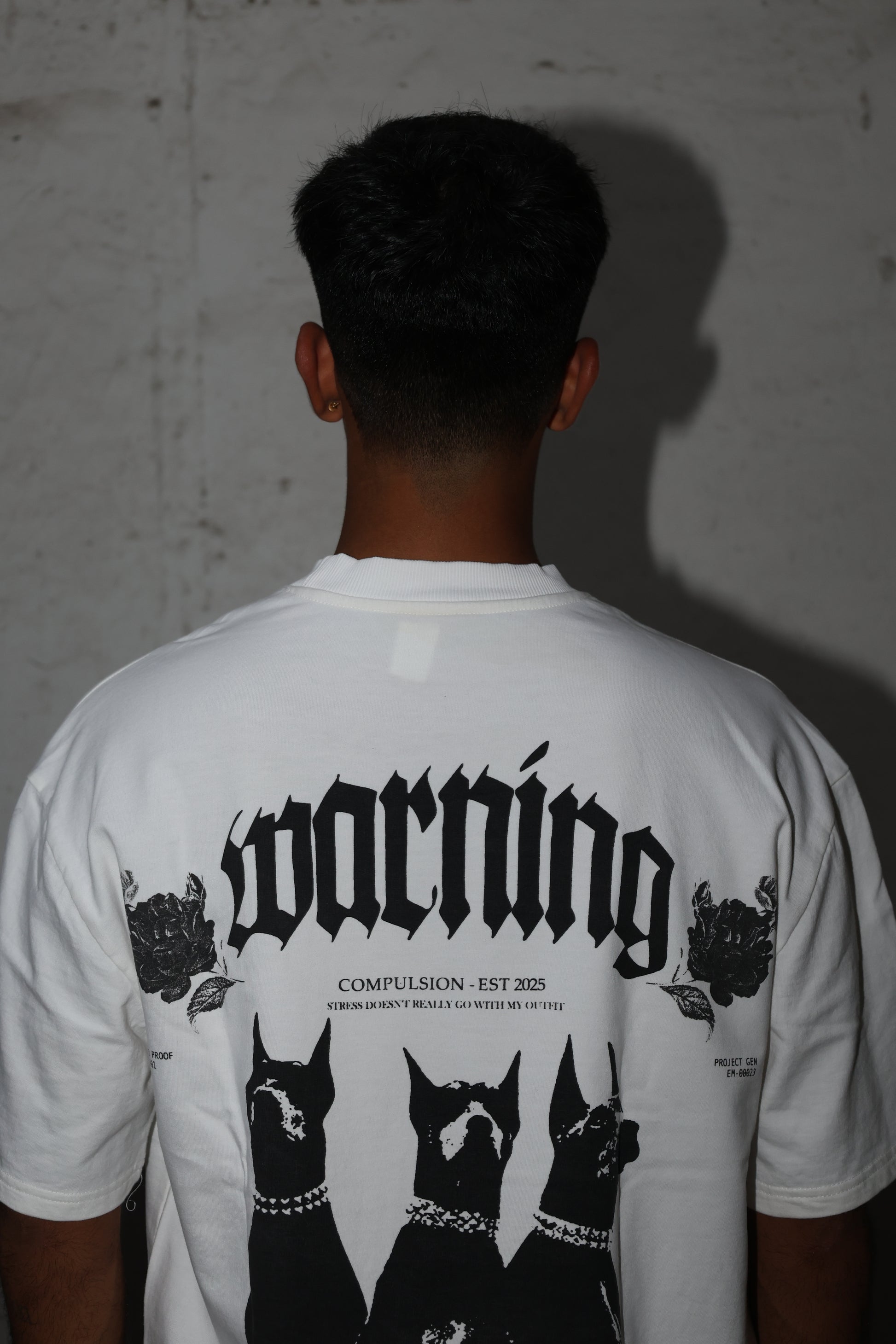 The Trihowl Tee - White dog tee