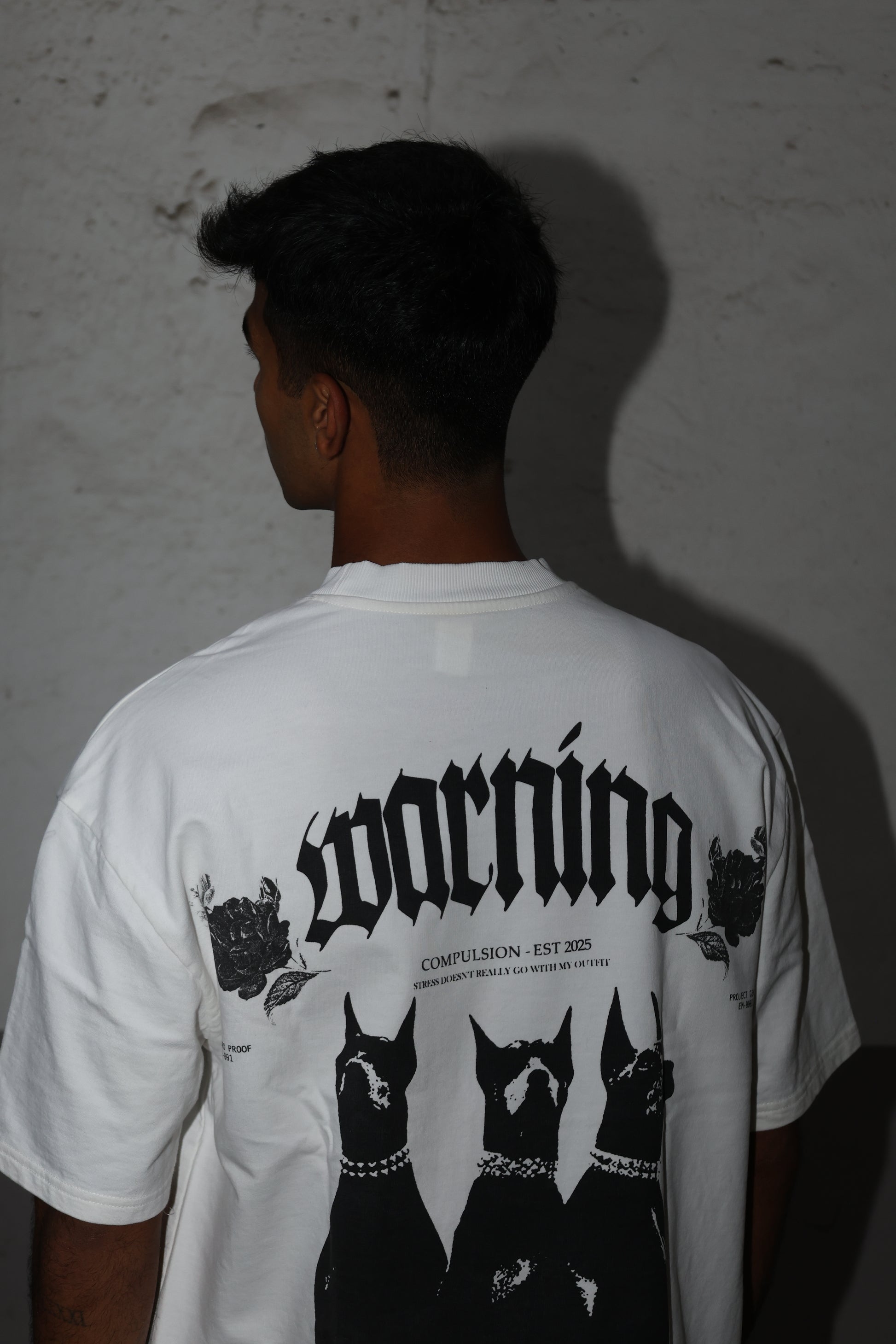The Trihowl Tee - White dog tee