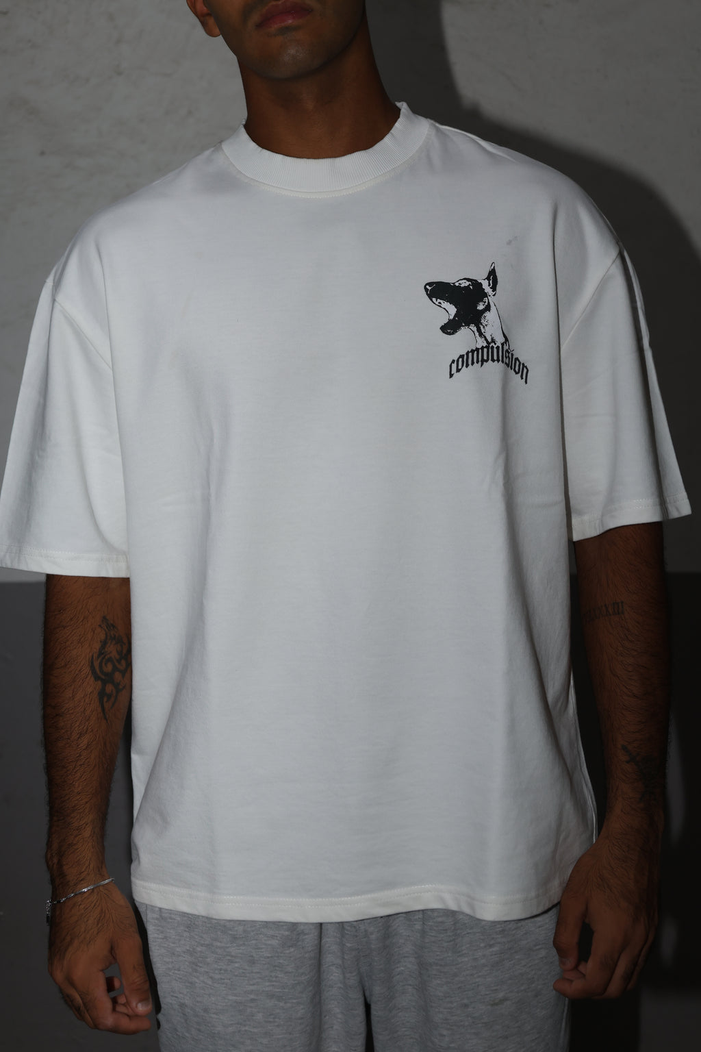 The Trihowl Tee - White dog tee