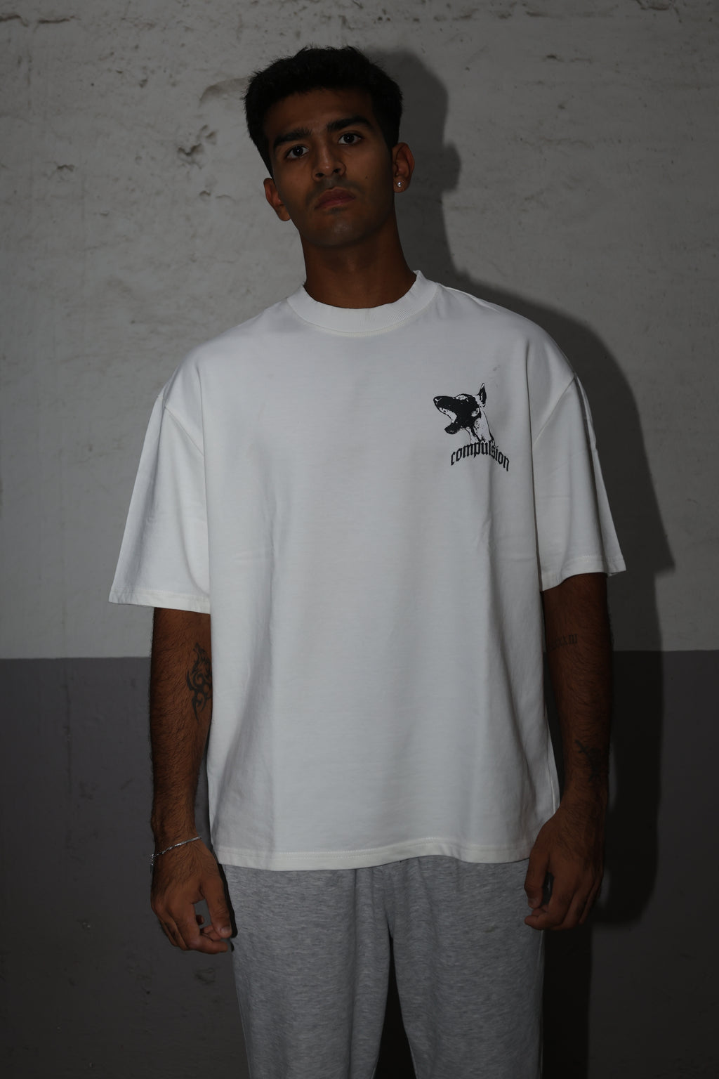 The Trihowl Tee - White dog tee