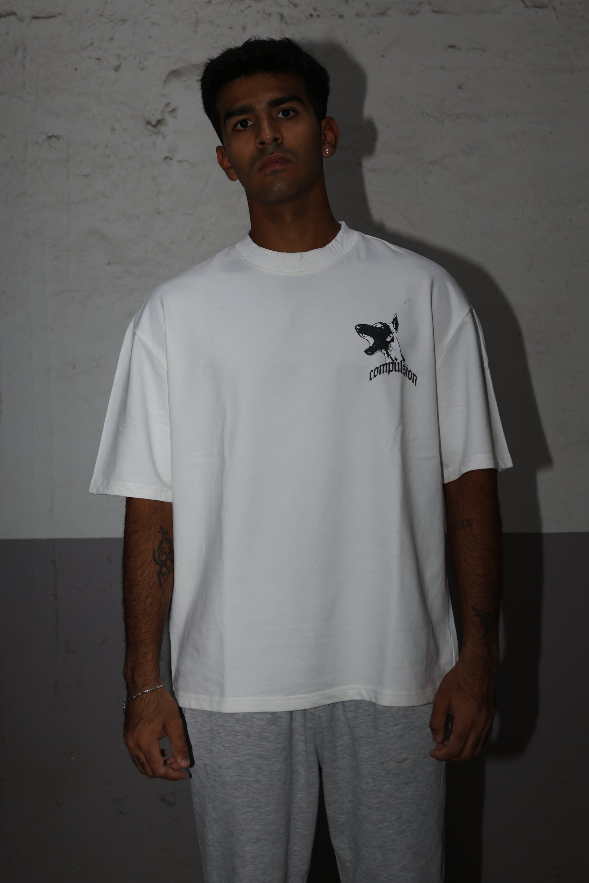 The Trihowl Tee - White dog tee
