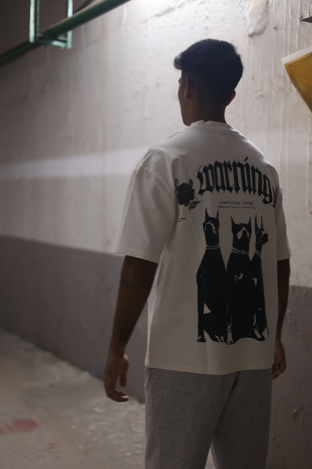 The Trihowl Tee - White dog tee