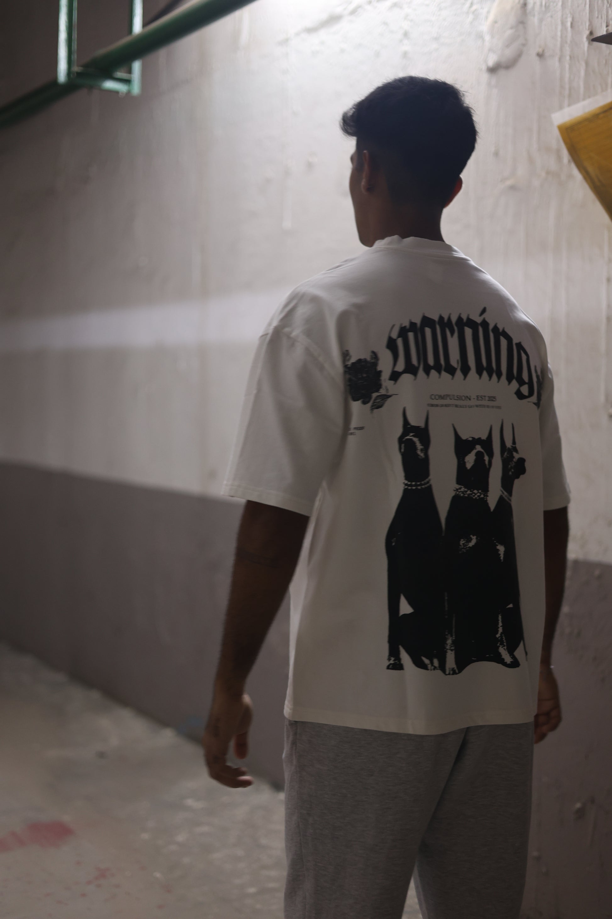 The Trihowl Tee - White dog tee