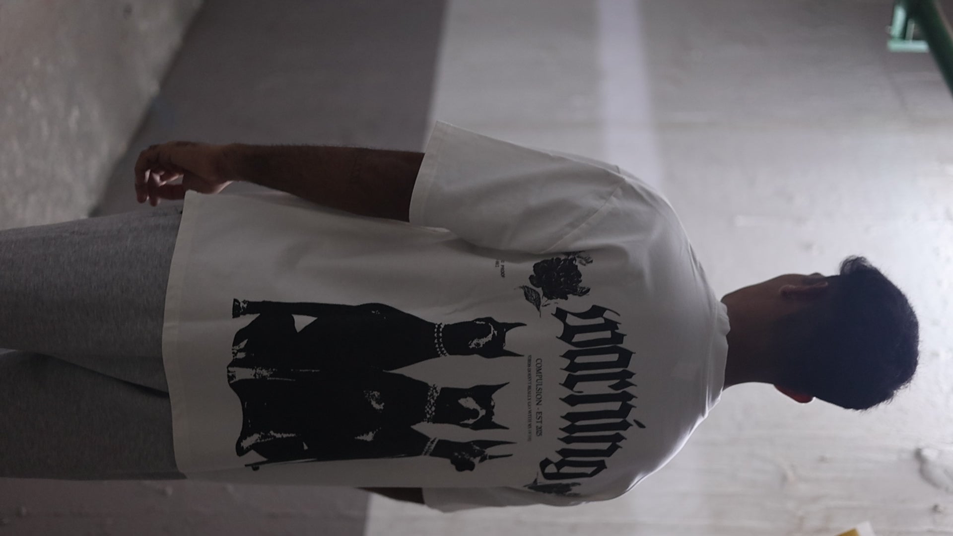 The Trihowl Tee - White dog tee