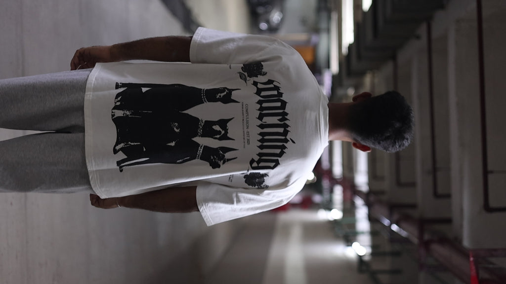 The Trihowl Tee - White dog tee
