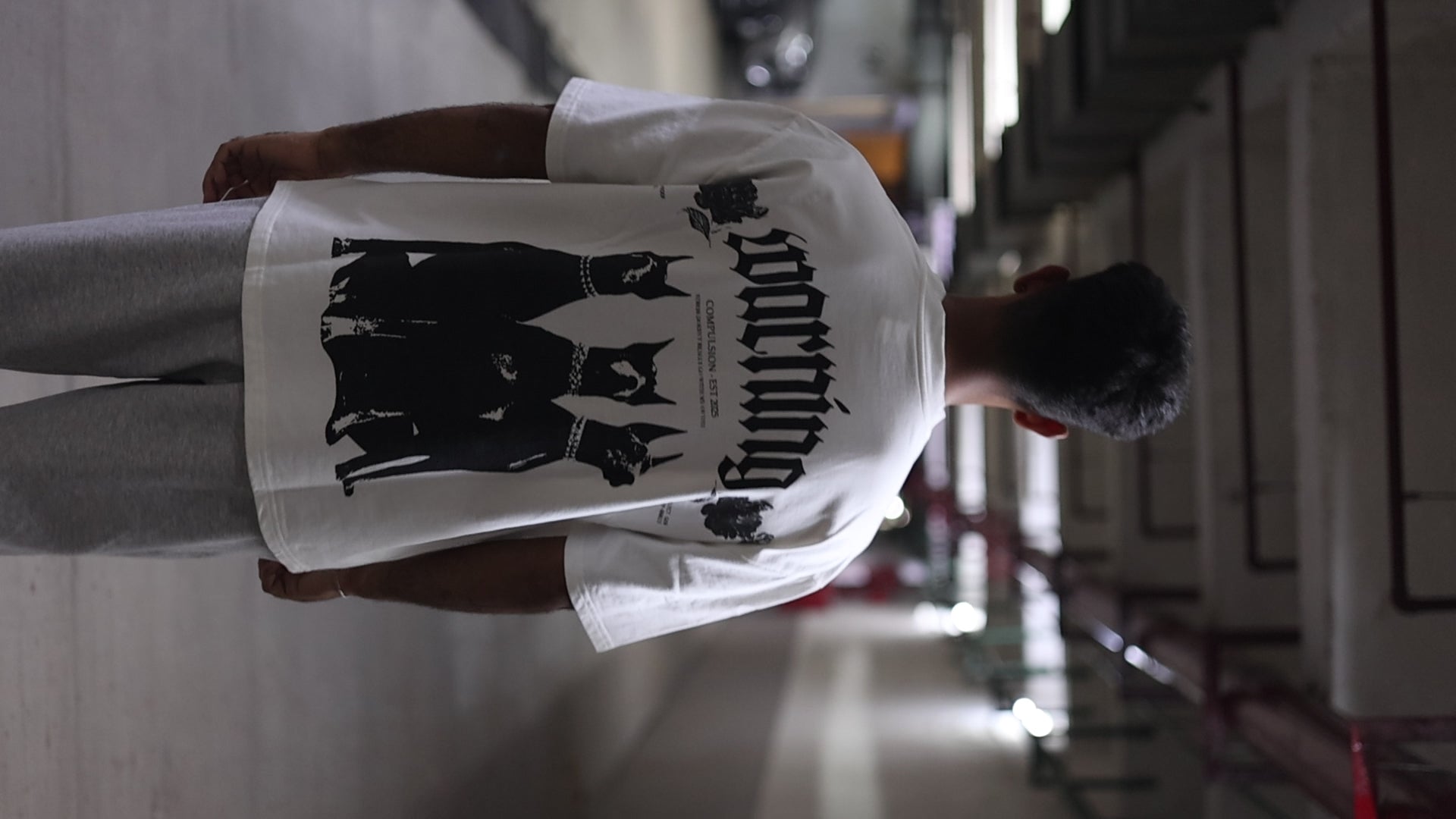 The Trihowl Tee - White dog tee